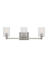  4464203-962 - Fullton modern 3-light indoor dimmable bath vanity wall sconce in brushed nickel finish