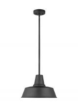  6237401-12 - Barn Light traditional 1-light outdoor exterior Dark Sky compliant hanging ceiling pendant in black
