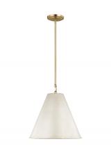  6585101EN3-817 - Gordon contemporary 1-light LED indoor dimmable ceiling hanging single pendant light in antique whit
