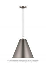 6585101EN3-965 - Gordon contemporary 1-light LED indoor dimmable ceiling hanging single pendant light in antique brus