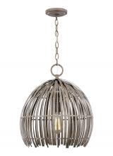  6622701-872 - Hanalei contemporary medium 1-light indoor dimmable pendant hanging chandelier light in washed pine