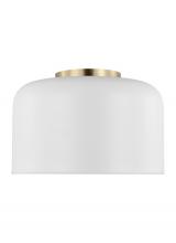  7505401-115 - Malone transitional 1-light indoor dimmable small ceiling flush mount in matte white finish with mat