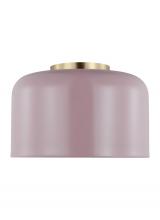  7505401-136 - Malone transitional 1-light indoor dimmable small ceiling flush mount in rose finish with rose steel
