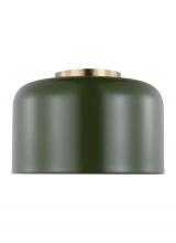  7505401-145 - Malone transitional 1-light indoor dimmable small ceiling flush mount in olive finish with olive ste