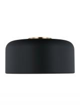  7605401-112 - Malone transitional 1-light indoor dimmable medium ceiling flush mount in midnight black finish with