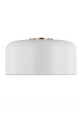  7605401-115 - Malone transitional 1-light indoor dimmable medium ceiling flush mount in matte white finish with ma