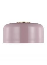  7605401-136 - Malone transitional 1-light indoor dimmable medium ceiling flush mount in rose finish with rose stee