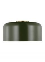  7605401-145 - Malone transitional 1-light indoor dimmable medium ceiling flush mount in olive finish with olive st