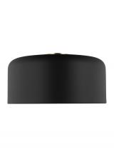  7705401-112 - Malone transitional 1-light indoor dimmable large ceiling flush mount in midnight black finish with