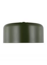  7705401-145 - Malone transitional 1-light indoor dimmable large ceiling flush mount in olive finish with olive ste