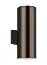  8313802-10 - Outdoor Cylinders Small Two Light Outdoor Wall Lantern