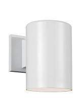  8313897S-15 - Outdoor Cylinders transitional 1-light LED outdoor exterior small wall lantern sconce in white finis