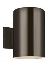  8313901EN3-10 - Outdoor Cylinders transitional 1-light LED outdoor exterior large wall lantern sconce in bronze fini