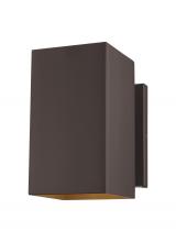  8731701-10 - Pohl modern 1-light outdoor exterior Dark Sky compliant medium wall lantern in bronze finish with al