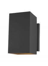  8731701EN3-12 - Pohl modern 1-light LED outdoor exterior Dark Sky compliant medium wall lantern in black finish with