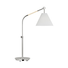  AET1041PN1 - Remy transitional 1-light LED large indoor task table lamp in polished nickel silver finish with whi