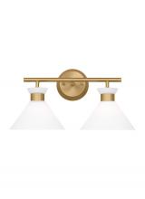  DJV1012SB - Belcarra Modern 2-Light Bath Vanity Wall Sconce in Satin Brass Gold