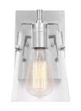  DJV1031CH - Crofton Modern 1-Light Wall Sconce Bath Vanity in Chrome Finish With Clear Glass Shade