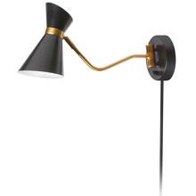  1681W-BK-VB - 1LT Wall Lamp, Black & Vintage Bronze Finish