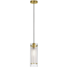  22152-CF-AGB - 1LT Incandescent Pendant,  AGB with CLR/FR Glass