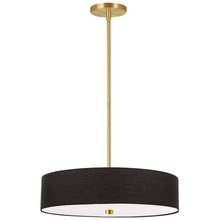  571-204P-AGB-BK - 4LT Incandescent Pendant AGB w/ Black Shade