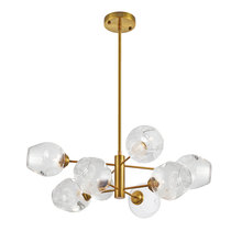  ABI-268P-VB-SP-CLR - 8LT Chandelier, VB with Clear Glass