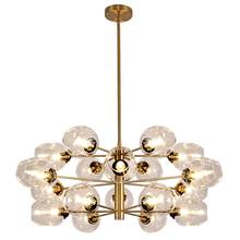  ABI-3318C-VB-CHN - 18LT Halogen Chandelier, VB w/ Champagne Glass