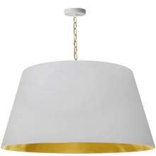  BRY-XL-AGB-692 - 1LT Brynn X-Large Pendant, WHT/GLD Shade, AGB