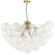Dainolite CLZ-3612C-AGB - 12LT Chandelier, AGB w/ CLR Spiral Glass
