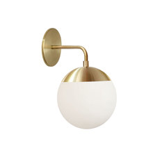  DAY-141W-AGB - 1LT Wall Sconce,  AGB w/ WH Opal Glass