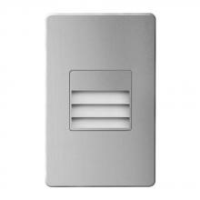 Dainolite DLEDW-234-BA - 120VAC input, L125mmxW78mmxH37mm, 2700K, 3.3W IP65, Brushed Aluminum Wall LED Light with Louver.