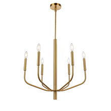  ELN-246C-AGB - 6LT Chandelier, AGB Finish