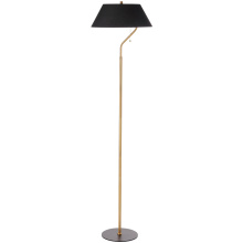 Dainolite GRD-641F-AGB-MB-BK - 1 Light Aged Brass and Matte Black Floor Lamp with Black Shade