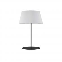 Dainolite GTC-R281T-MB-WH - 1LT Rnd Base Table Lamp, MB w/ WH Shade