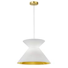  PAT-181P-AGB-692 - 1LT Patricia Pendant, WHT/GLD Shade, AGB