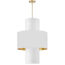  POA-224P-AGB-692-790 - 4LT Incan Pendant, AGB w/ WH/GLD & WH Shades