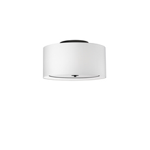  POR-163FH-MB-WH - 3LT Incand Flush Mount, MB with WH Shade
