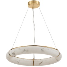 Dainolite RBN-2768LEDP-AGB-ALB - 63W Aged Brass Pendant w/ Faux Alabaster