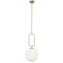  SIM-121P-AGB - 1LT Incandescent Pendant, AGB w/Opal Glass