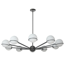  SOF-5010C-MB - 10LT Halogen Chandelier, MB with WH Opal Glass