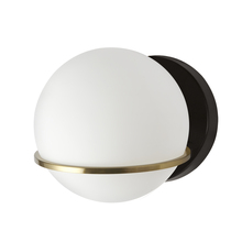  SOF-61W-MB-AGB - 1LT Halogen Wall Sconce, MB/AGB with WH Opal Glass