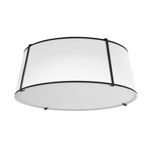  TRA-224FH-BK-WH - 4LT Trapezoid Flush Mount, MB with WH Shade