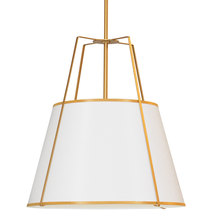  TRA-304P-GLD-WH - 4LT Trapezoid Pendant WH Shade w/ 790 Diff