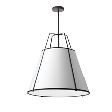  TRA-3P-BK-WH - 3LT Trapezoid Pendant BK/WH Shade w/790Diff