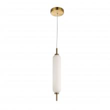 Dainolite TYA-141LEDP-AGB - 10W Pendant, AGB w/ WH Opal Glass