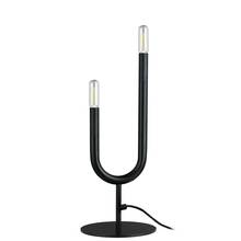 Dainolite WAN-172T-MB - 2 Light Incandescent Table Lamp, Matte Black