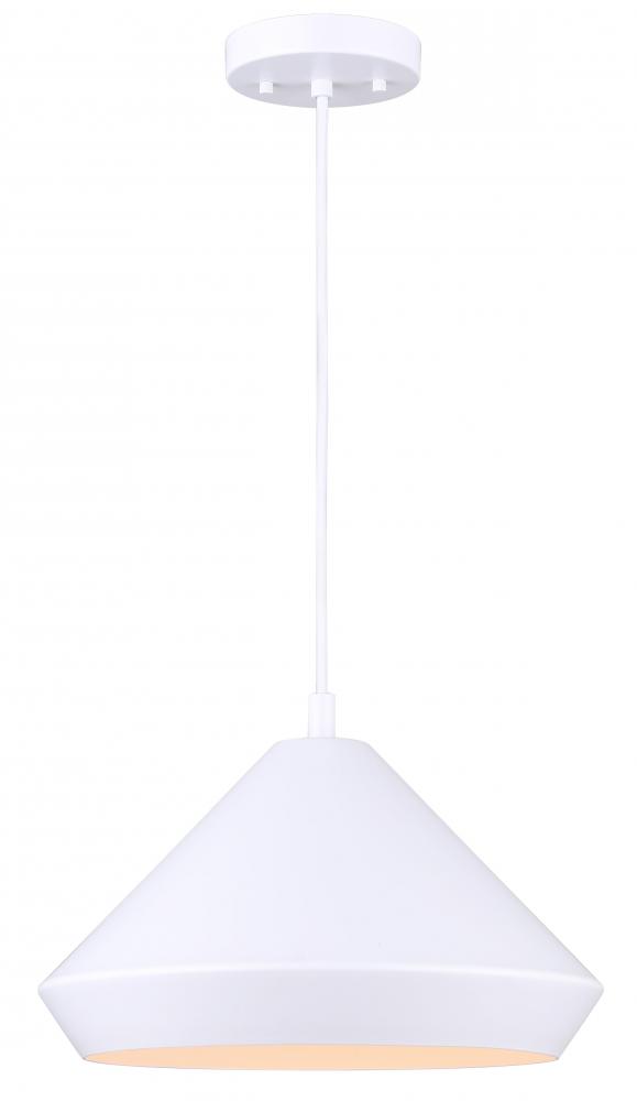 BYCK, IPL1020A13WH -G-, MWH Color, 1 Lt 12.75inch Width Pendant, 60W Type A, 12.75inch W x 9.5 - 57.