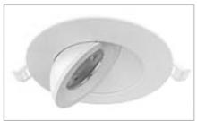 Canarm GBD409WH - 5.43 Inch White LED Recessed Light