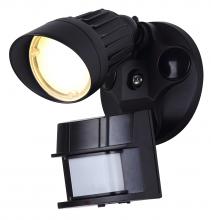 Canarm HO-01-01S-BK - LED Security 1 Head Lights, 10W, 3000K, 800 Lumens, 180 Degree Detection Zone, Up to 70'