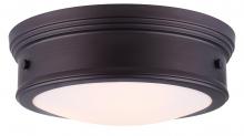  IFM624A15ORB - BOKU, IFM624A15ORB -G-, 3 Lt Flush Mount, Flat Opal Glass, 40W Type A, Easy Connect Included